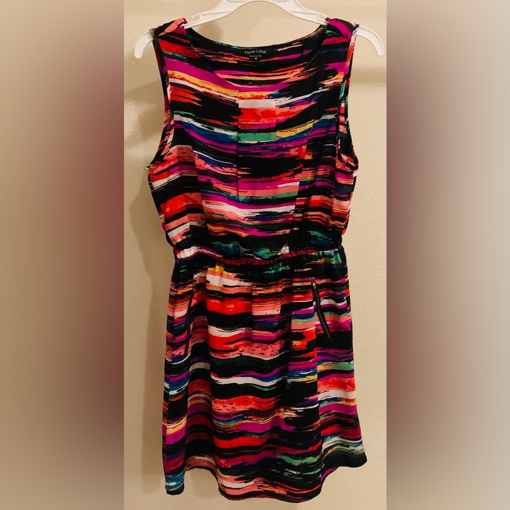 New Look Red and Pink Sleeveless Maxi Sundress